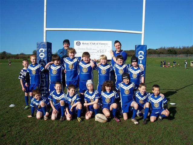 Barrow Island ARC under 10 s get new Kit Rotary Furness